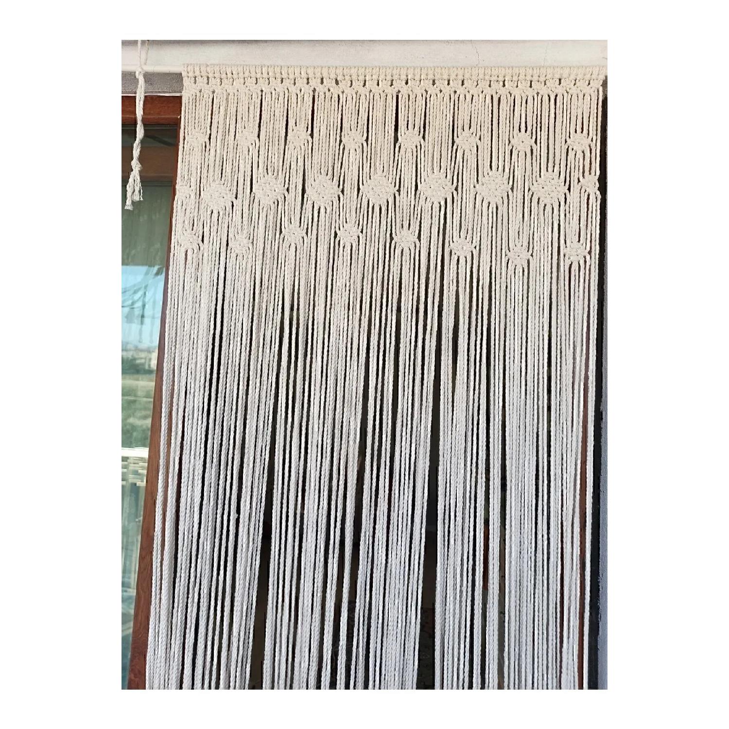 Макраме Дверная Занавеска 90 x 200 экрю 
Макраме Дверная Занавеска 90 x 200 экрю