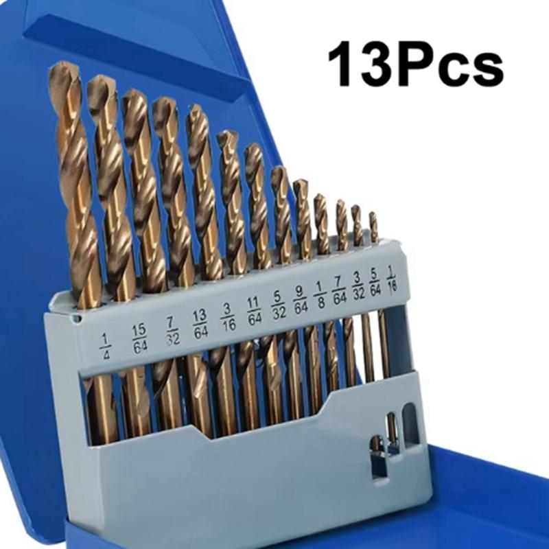 A96I-Cobalt Drill Bits Set M35 High Speed Steel Twist Jobber Length For Hardened Metal, Stainless Steel, Cast Iron
A96I-Cobalt Drill Bits Set M35 High Speed Steel Twist Jobber Length For Hardened Metal, Stainless Steel, Cast Iron