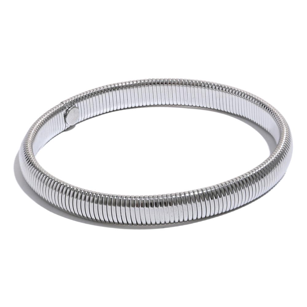 Yhpup Waterproof Stainless Steel Elastic Thick Metal Bracelet Bangle 18K Gold Plated Trend Fashion Unisex Jewelry Men Women
Yhpup Waterproof Stainless Steel Elastic Thick Metal Bracelet Bangle 18K Gold Plated Trend Fashion Unisex Jewelry Men Women