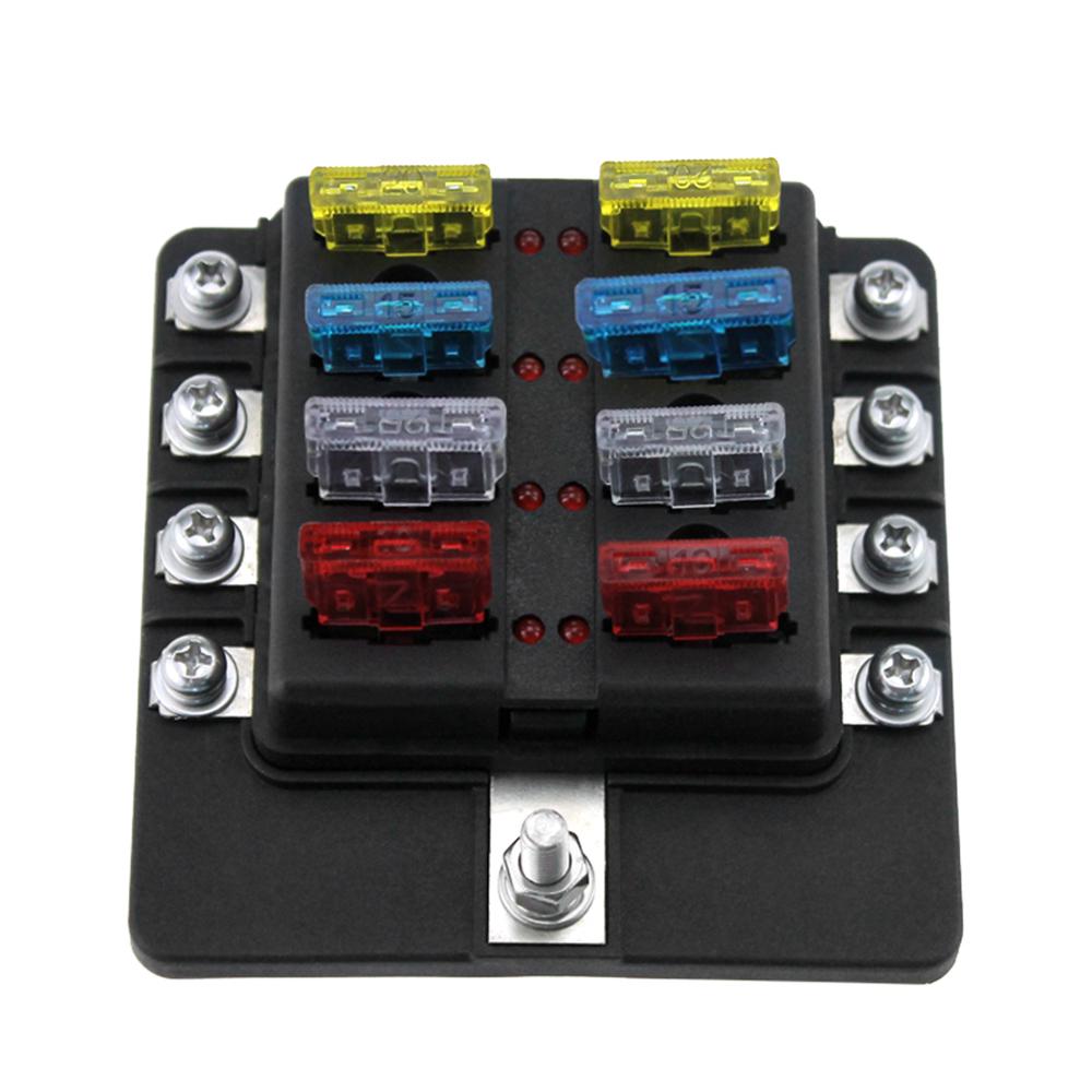 8 Way Blade Fuse Box Holder Fuse Blocks with LED Indicator 10Pcs Fuses 10Pcs Connector Terminals for Car Boat Marine белый
8 Way Blade Fuse Box Holder Fuse Blocks with LED Indicator 10Pcs Fuses 10Pcs Connector Terminals for Car Boat Marine белый