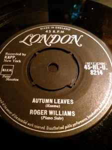 7inch Record ROGER WILLIAMS Autumn Leaves HLU8214 London Records 1955 UK Jazz Used
7inch Record ROGER WILLIAMS Autumn Leaves HLU8214 London Records 1955 UK Jazz Used