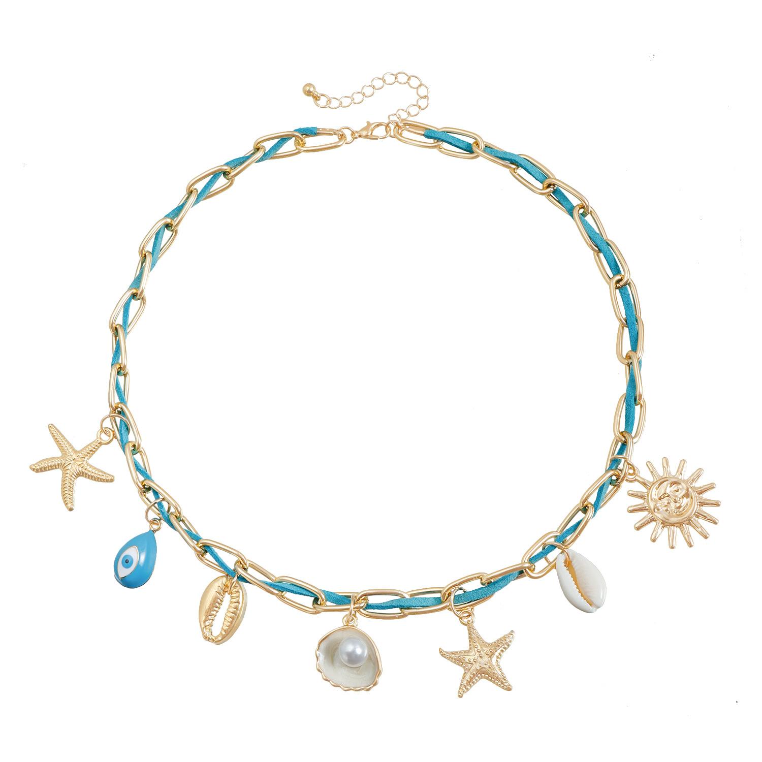 New Fashion Trend Personality Accessories Ins Beach Casual Style Starfish Shell Sun Element Necklace for Women Festivals Gift
New Fashion Trend Personality Accessories Ins Beach Casual Style Starfish Shell Sun Element Necklace for Women Festivals Gift