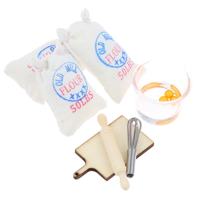 1:12 Dollhouse Miniature Flour Salt Bags Eggbeater Rolling Pin Model Accessories as the picture
1:12 Dollhouse Miniature Flour Salt Bags Eggbeater Rolling Pin Model Accessories as the picture