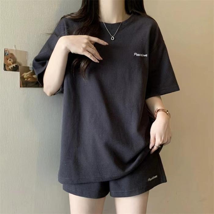 Sports Shorts Short-sleeved T-shirt Two-piece Suit Women s Summer Clothes All-match Loose and Thin Casual Fashion Suit M
Sports Shorts Short-sleeved T-shirt Two-piece Suit Women s Summer Clothes All-match Loose and Thin Casual Fashion Suit M