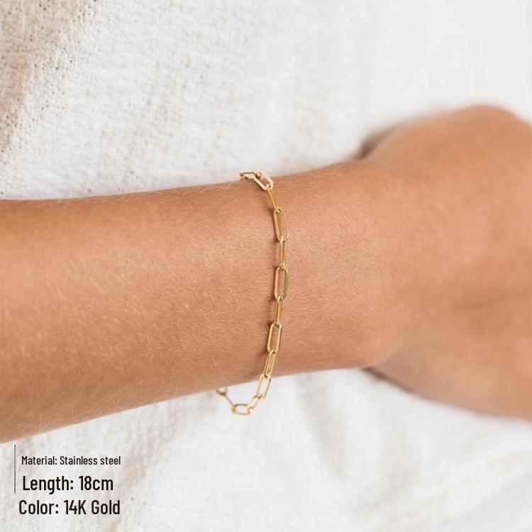 Браслет-цепочка из позолоченной нержавеющей стали eManco для женщин
Браслет-цепочка из позолоченной нержавеющей стали eManco для женщин