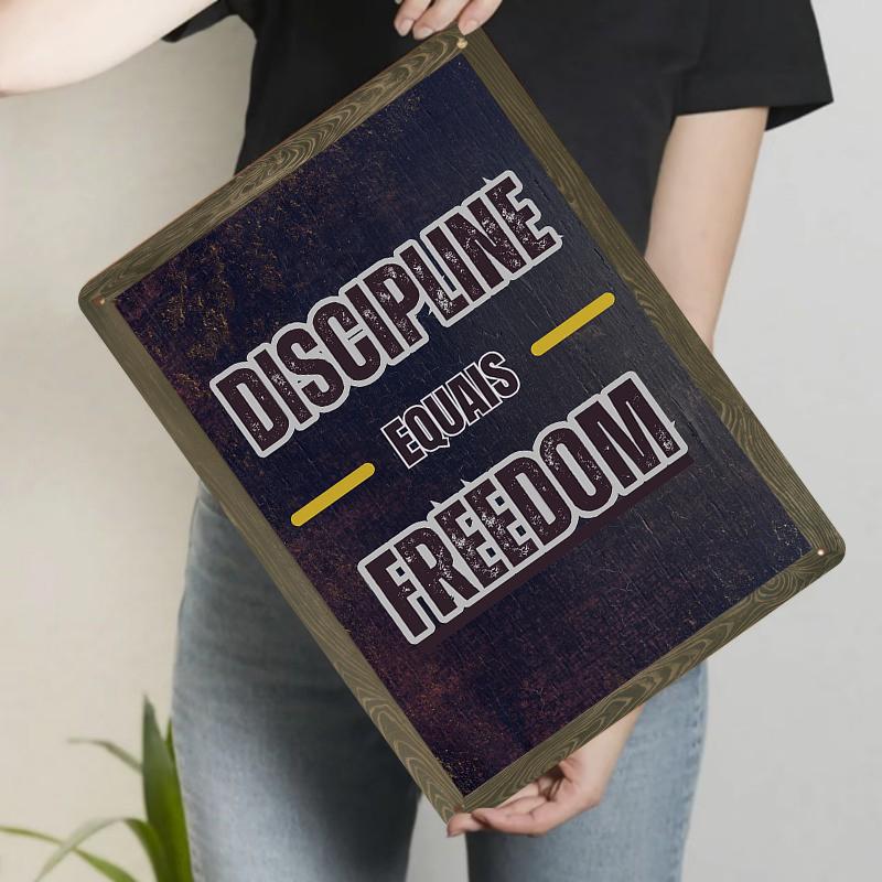 Discipline Equals Freedom Inspirational Metal Wall Art Vintage Home Office Decor Motivational Quote Iron Painting 7.9x11.8In(20x30cm)
Discipline Equals Freedom Inspirational Metal Wall Art Vintage Home Office Decor Motivational Quote Iron Painting 7.9x11.8In(20x30cm)