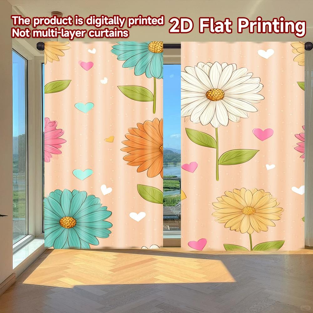 Flat Printing Curtains Without Rod Floral Hearts Delight Women Is Day Festival Creative Fabric Curtain Set Of 2 Made Polyester Washable W100*H70(CM)-Grommet top&1PCS
Flat Printing Curtains Without Rod Floral Hearts Delight Women Is Day Festival Creative Fabric Curtain Set Of 2 Made Polyester Washable W100*H70(CM)-Grommet top&1PCS