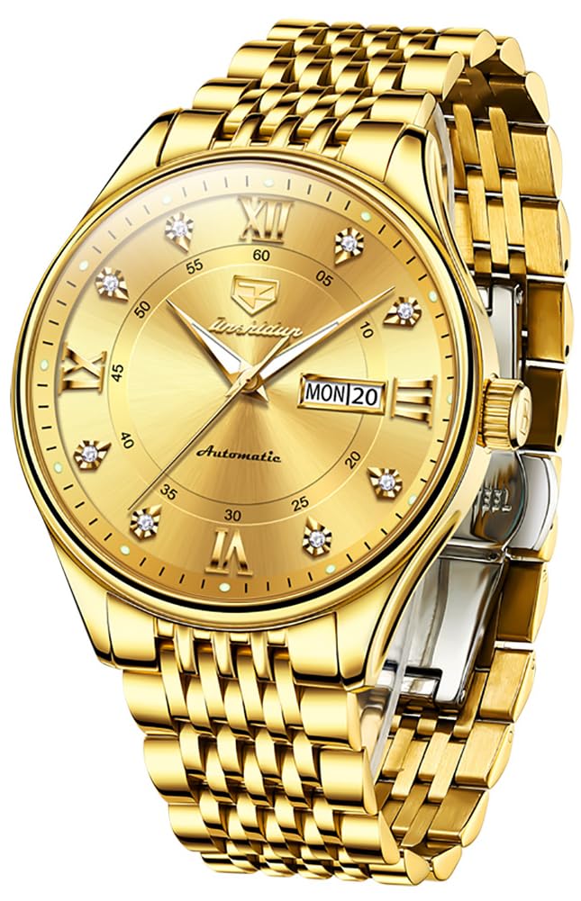 OLEVS Men s Mechanical Arm Watch Automatic Manual Winding Waterproof Luminous Date Stainless Steel Father s Day watch for man gold
OLEVS Men s Mechanical Arm Watch Automatic Manual Winding Waterproof Luminous Date Stainless Steel Father s Day watch for man gold