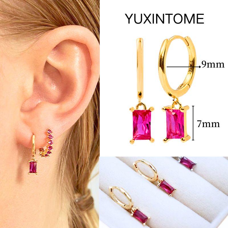 925 Silver Ear Needle Rose Red Hoop Earrings For Women Exquisite Water Drop/Flower/Heart Crystal Piercing Huggie Earring Jewelry
925 Silver Ear Needle Rose Red Hoop Earrings For Women Exquisite Water Drop/Flower/Heart Crystal Piercing Huggie Earring Jewelry