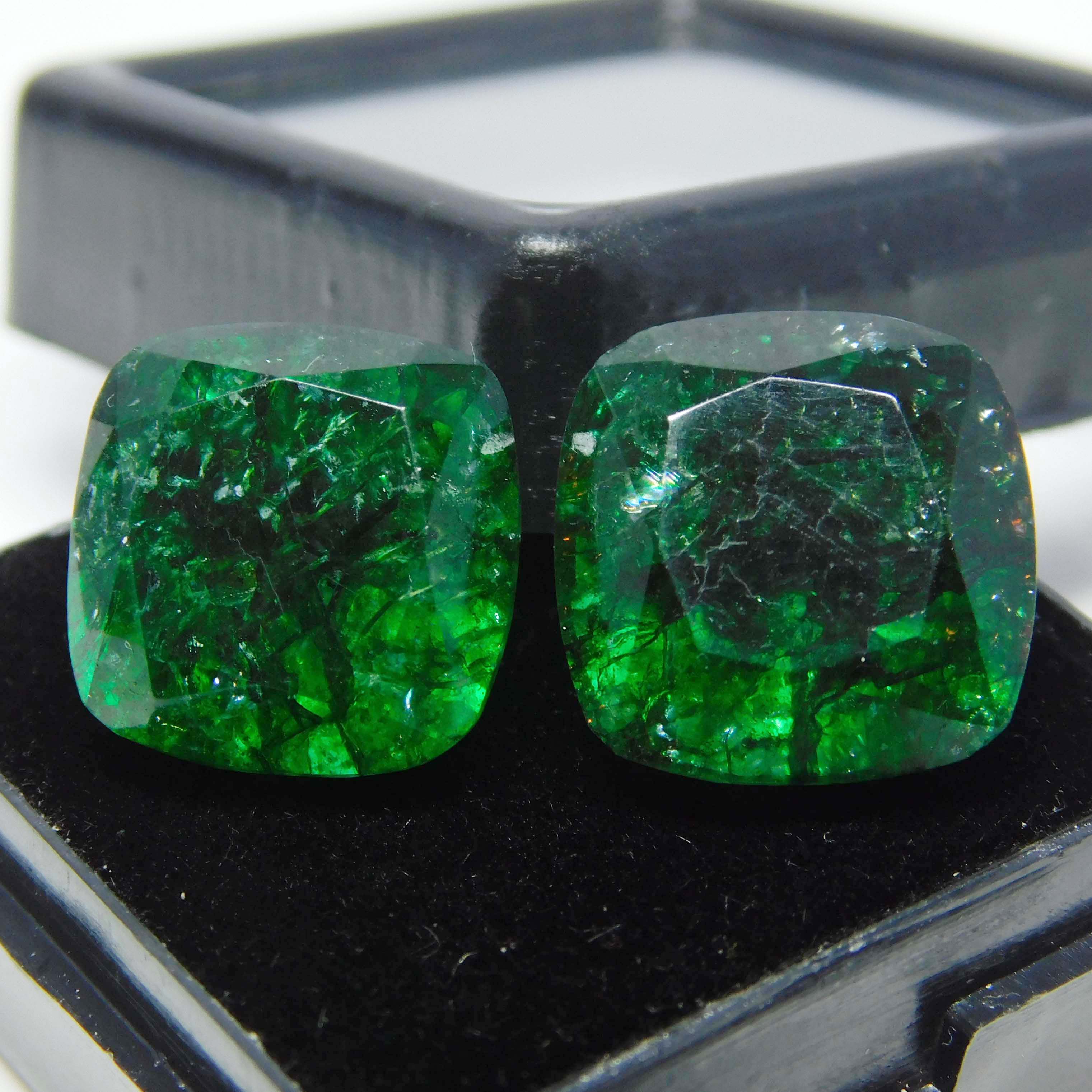 CERTIFIED Loose Gemstone 8 to 10 Ct Green Emerald Natural Colombian Cushion Cut 12.7 mm approx
CERTIFIED Loose Gemstone 8 to 10 Ct Green Emerald Natural Colombian Cushion Cut 12.7 mm approx