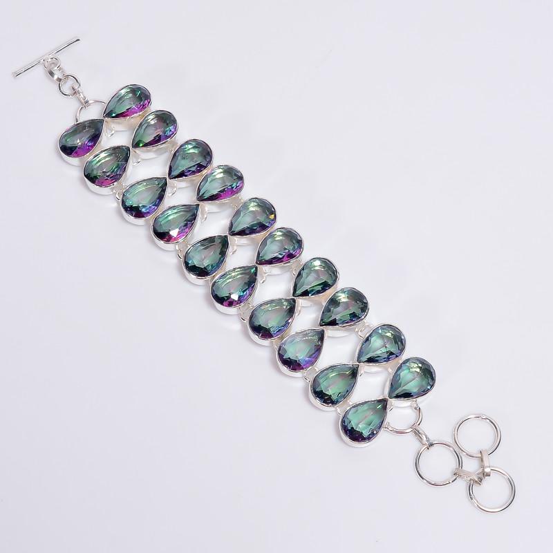 Classic Top Grade Qualite 100% Natural Mystic Quartz Pear Shape Ethnic Style Handmade Jewelry 925 Steling Silver Bracelet 6-8 WSJ-4613 6-8 синій
Classic Top Grade Qualite 100% Natural Mystic Quartz Pear Shape Ethnic Style Handmade Jewelry 925 Steling Silver Bracelet 6-8 WSJ-4613 6-8 синій