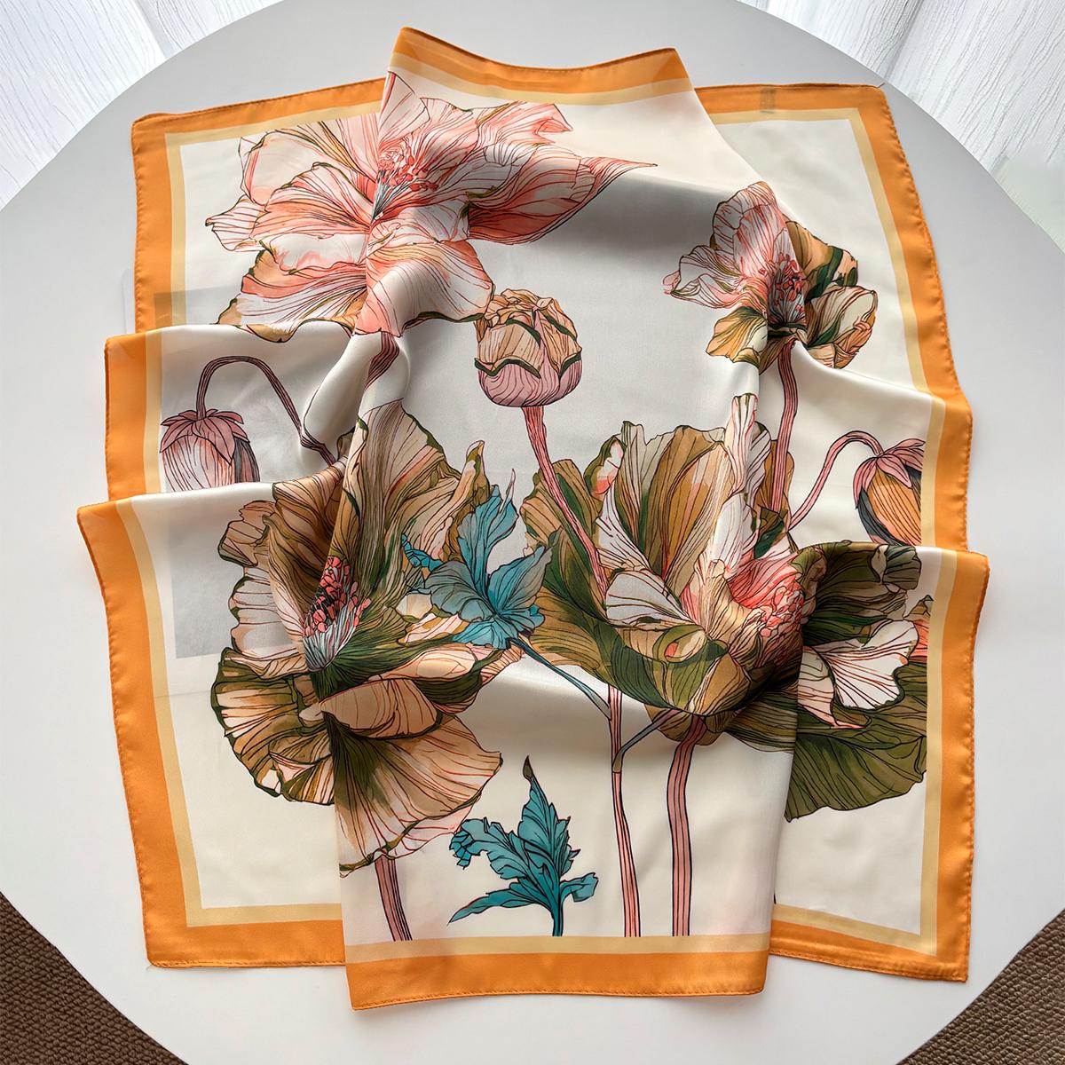 FLoral Printed Imitation Silk Scarves Fashion Square Scarf Bandanas For Women Luxury Hijab Neckerchief Elegant Shawl Beach Wraps
FLoral Printed Imitation Silk Scarves Fashion Square Scarf Bandanas For Women Luxury Hijab Neckerchief Elegant Shawl Beach Wraps
