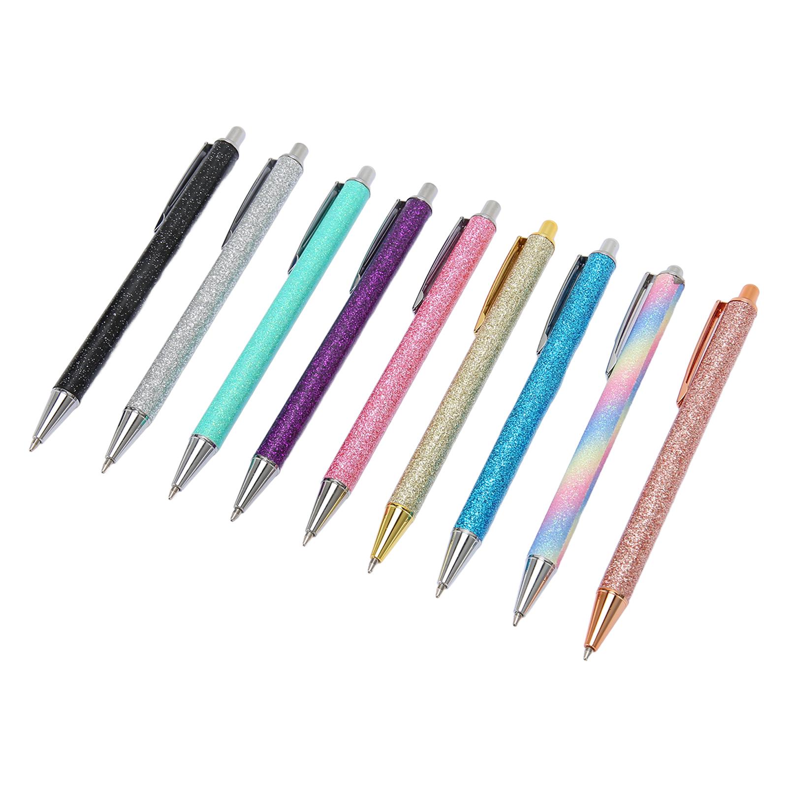 9Pcs Ball Point Pen Black Refill Glitter Style Pocket Clip Metal Tip Smoothing Writing Pens for Shcool Office Business
9Pcs Ball Point Pen Black Refill Glitter Style Pocket Clip Metal Tip Smoothing Writing Pens for Shcool Office Business