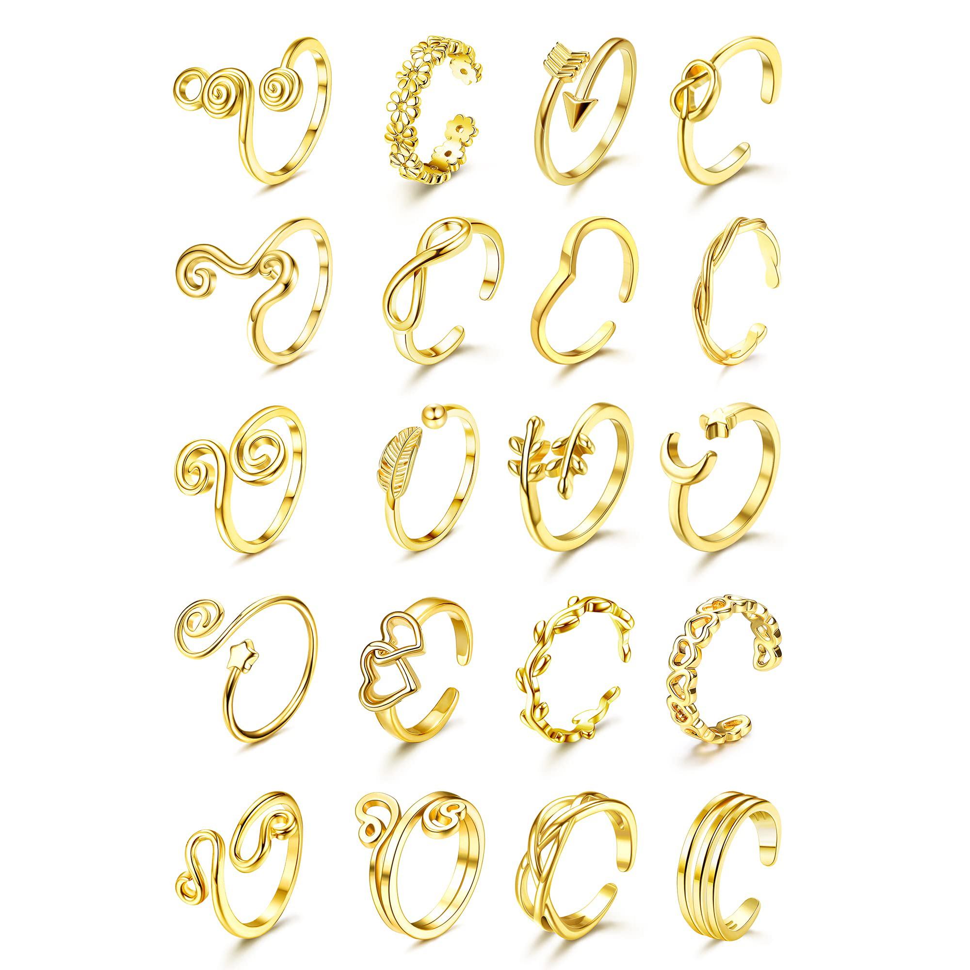 Bobisty Toe Rings Ankle Bracelets for Women Gold Plated Anklet Toe Rings Open Tail Ring Adjustable Beach Foot Jewelry for Summer
Bobisty Toe Rings Ankle Bracelets for Women Gold Plated Anklet Toe Rings Open Tail Ring Adjustable Beach Foot Jewelry for Summer