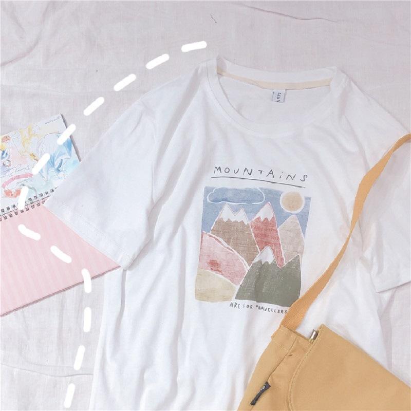 Hand-drawn Cartoon Short-sleeved T-shirt for Women s Summer Clothing New Korean Women s Loose Student Clothes Tops for Women 2XL білий
Hand-drawn Cartoon Short-sleeved T-shirt for Women s Summer Clothing New Korean Women s Loose Student Clothes Tops for Women 2XL білий