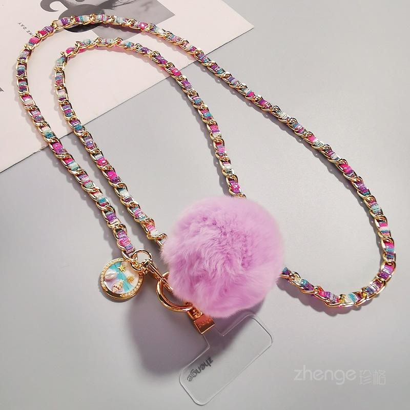 Mobile phone lanyard women s crossbody long hairball pendant metal chain high value personality outdoor mountaineering tourism
Mobile phone lanyard women s crossbody long hairball pendant metal chain high value personality outdoor mountaineering tourism