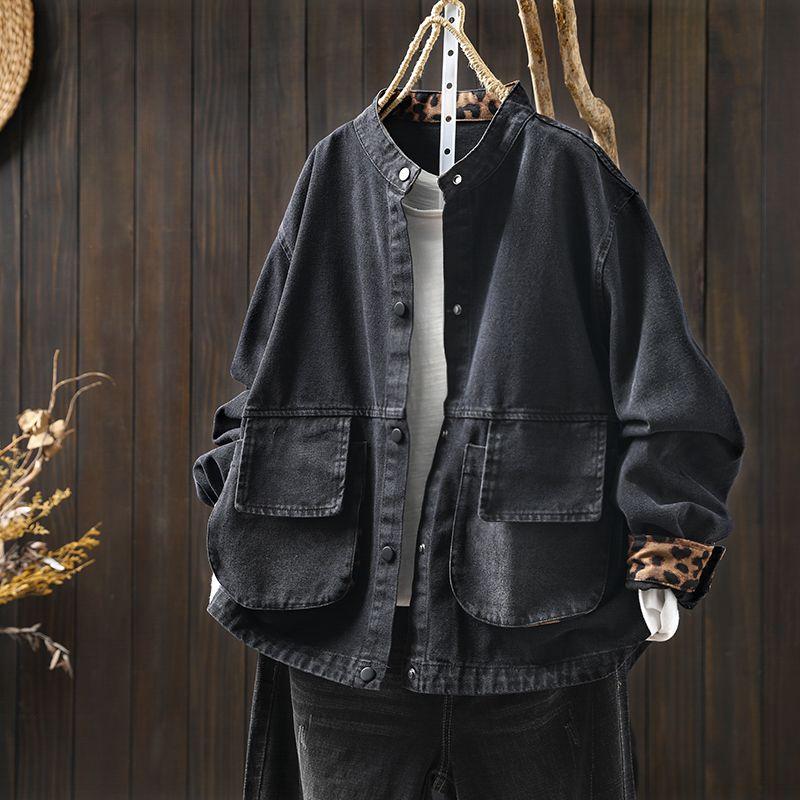 Denim Jacket Blouse Shirt for Women Long Sleeve Large Pockets Casual Oversize Stand Collar Loose Coat Top XXXL
Denim Jacket Blouse Shirt for Women Long Sleeve Large Pockets Casual Oversize Stand Collar Loose Coat Top XXXL