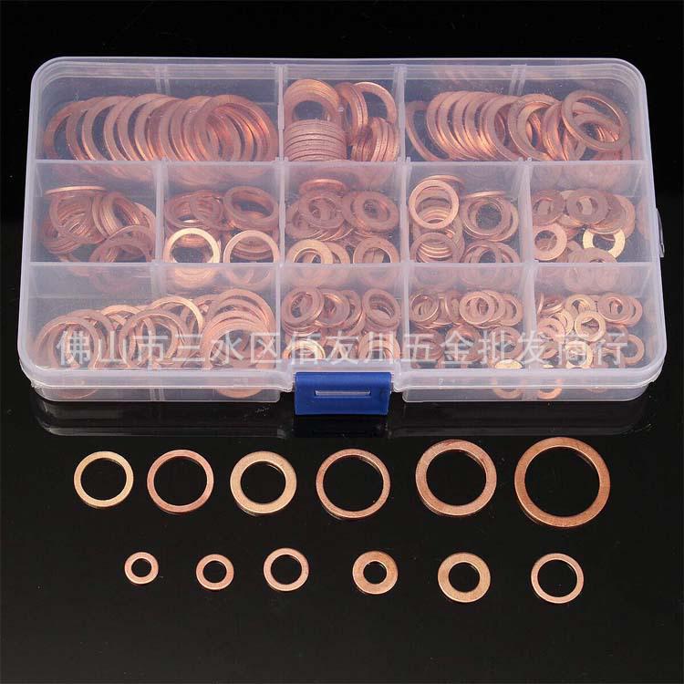 300-Piece Brass Oil Seal Gasket Washer Set (M5-M20)
300-Piece Brass Oil Seal Gasket Washer Set (M5-M20)