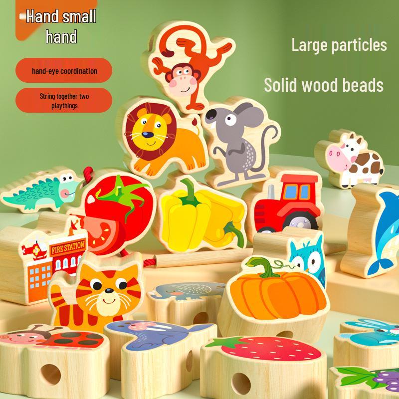 Children s Wooden Animal & Fruit Beaded Jenga Blocks - Educational Toy for 3-Year-Olds
Children s Wooden Animal & Fruit Beaded Jenga Blocks - Educational Toy for 3-Year-Olds