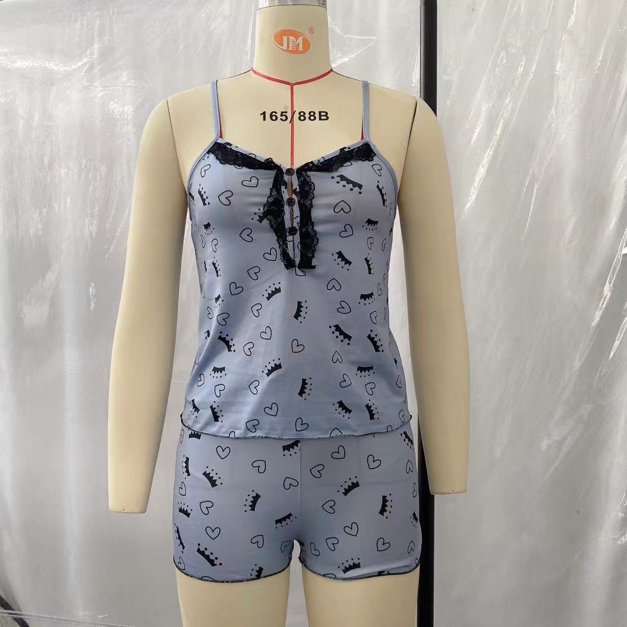 Butterfly print pajama set, sling vest, elastic belt shorts, women s pajamas and home black background red heart XXXL
Butterfly print pajama set, sling vest, elastic belt shorts, women s pajamas and home black background red heart XXXL