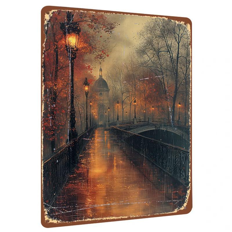 Paris Rainy Night Bridge Metal Wall Art Vintage Street Scene Home Decor Painting 20x30cm(7.8x11.8inch)
Paris Rainy Night Bridge Metal Wall Art Vintage Street Scene Home Decor Painting 20x30cm(7.8x11.8inch)