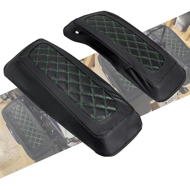 Saddlebag Lid Covers Hard Saddle Bags Lid Bra Covers Fit For Harley Touring Street Glide CVO Road King Electra Glide Ultra Limited Road King Special Green Stitching
Saddlebag Lid Covers Hard Saddle Bags Lid Bra Covers Fit For Harley Touring Street Glide CVO Road King Electra Glide Ultra Limited Road King Special Green Stitching