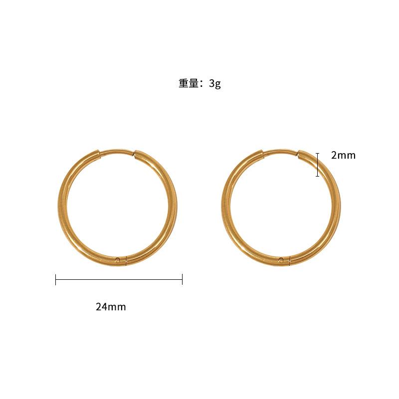 Niche Design Size Circle Light Luxury Temperament Titanium Steel Gold-Plated Earrings Jewelry Women
Niche Design Size Circle Light Luxury Temperament Titanium Steel Gold-Plated Earrings Jewelry Women