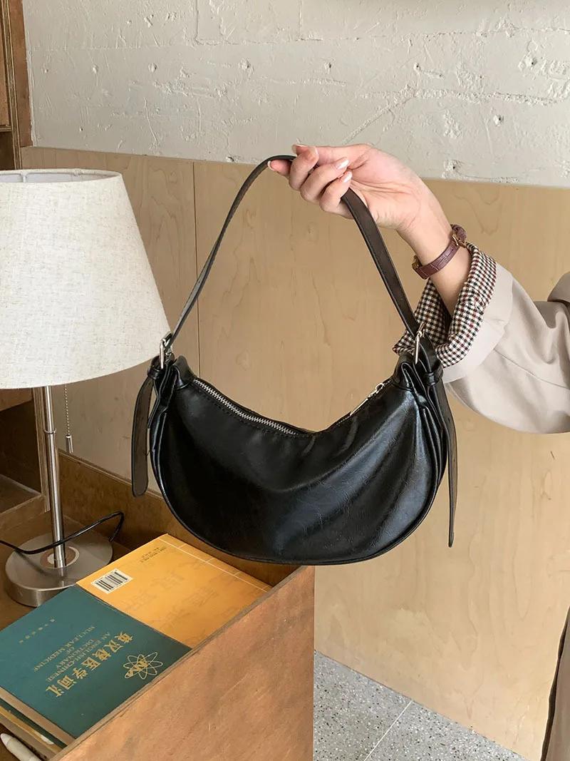 Fashi Women Shoulder Crossbody Bags small PU Leather Armpit bags Brand Handbag Minimalist Female Underarm Bag silver чёрный
Fashi Women Shoulder Crossbody Bags small PU Leather Armpit bags Brand Handbag Minimalist Female Underarm Bag silver чёрный