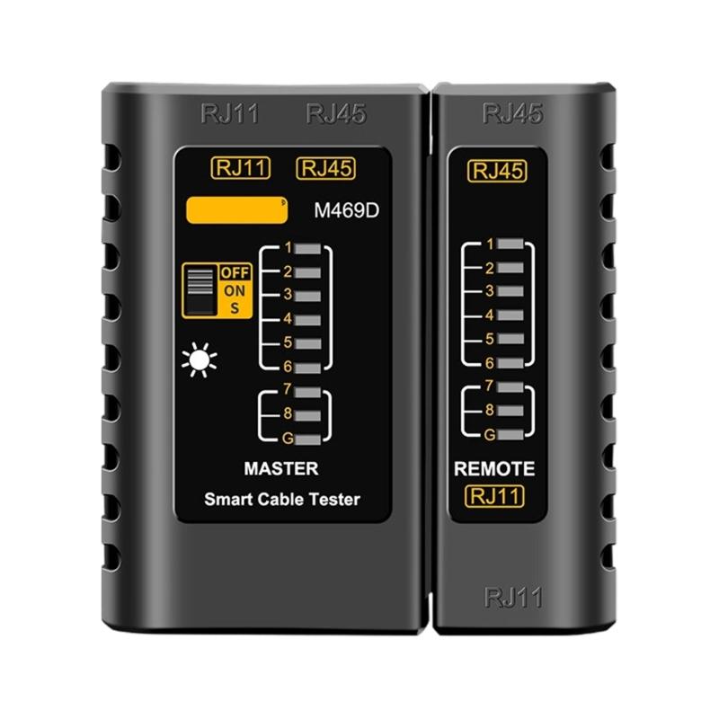 Professional Networking Analyzing Tester M469D Cable RJ45 RJ11 RJ12 CAT5 UTP LAN Cable Tester Networking Tool Repair чорний
Professional Networking Analyzing Tester M469D Cable RJ45 RJ11 RJ12 CAT5 UTP LAN Cable Tester Networking Tool Repair чорний