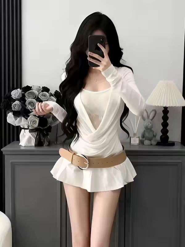 Elegant Lace Patchwork Two-Piece Set: Long Sleeve Top & High Waist Skirt for Women s Autumn/Winter XL
Elegant Lace Patchwork Two-Piece Set: Long Sleeve Top & High Waist Skirt for Women s Autumn/Winter XL