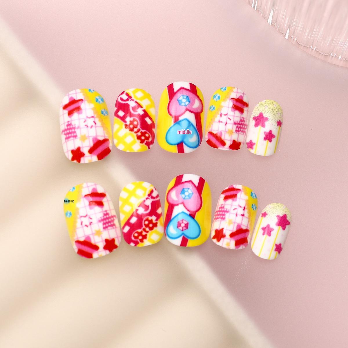 Jelly Diamond Series Kids Nail Stickers - Wearable, Colorful, Cartoon Heart Designs for Childlike, Removable Manicures.
Jelly Diamond Series Kids Nail Stickers - Wearable, Colorful, Cartoon Heart Designs for Childlike, Removable Manicures.