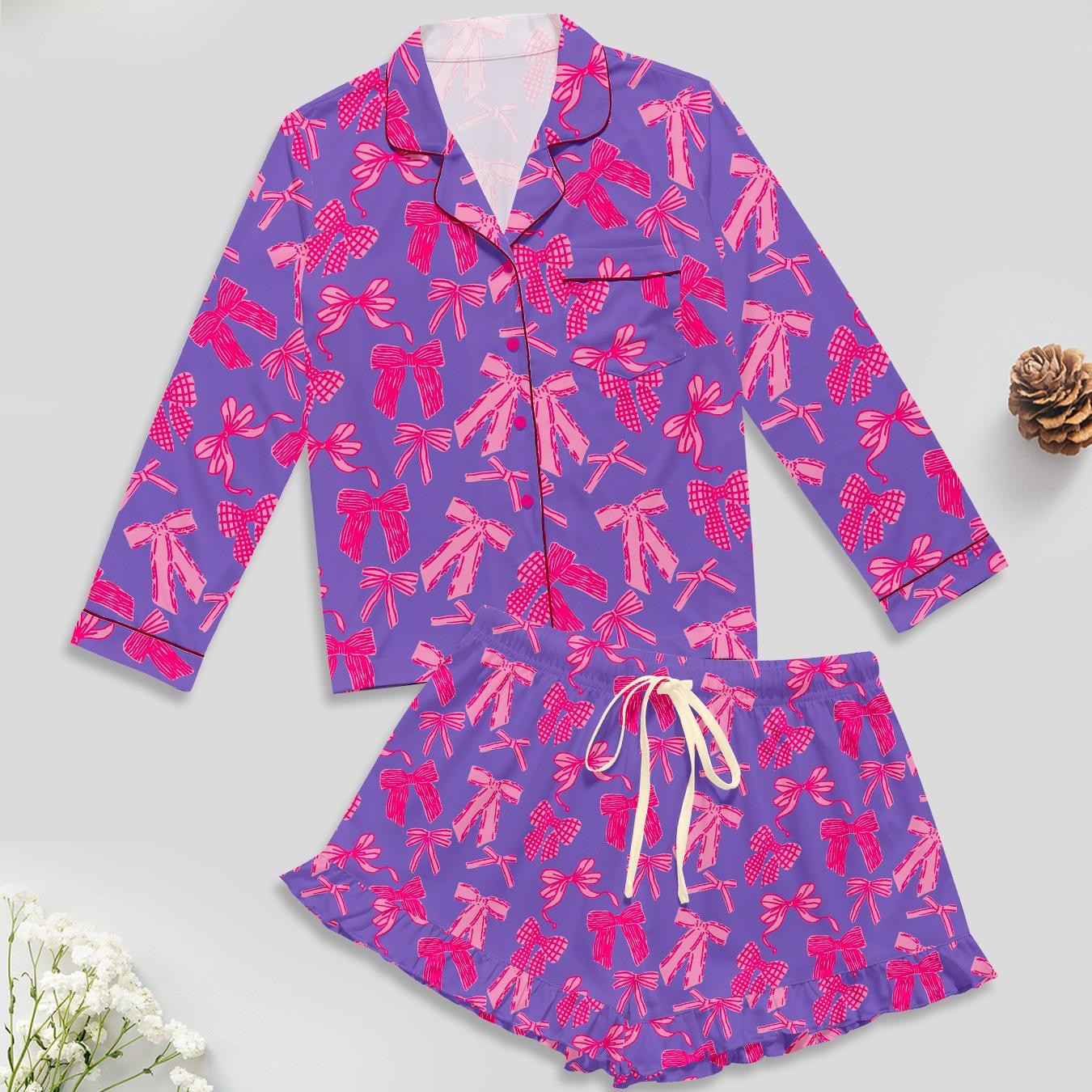 Women s Long Sleeve Pajamas with Bowknot - European and American Style Home Wear Large фиолетовый
Women s Long Sleeve Pajamas with Bowknot - European and American Style Home Wear Large фиолетовый