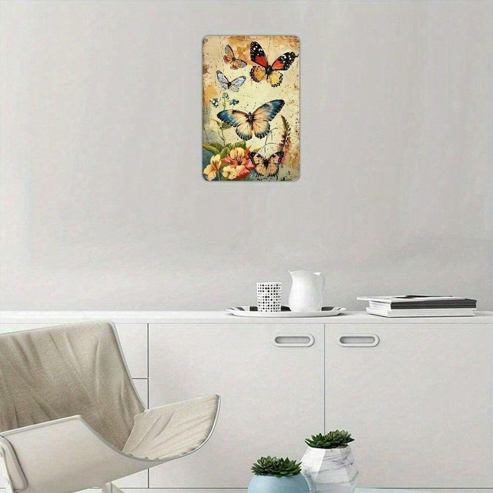 Vintage Metal Sign Butterfly Flowers Wall Art Garage Cafe Decor 8x12 Inch
Vintage Metal Sign Butterfly Flowers Wall Art Garage Cafe Decor 8x12 Inch