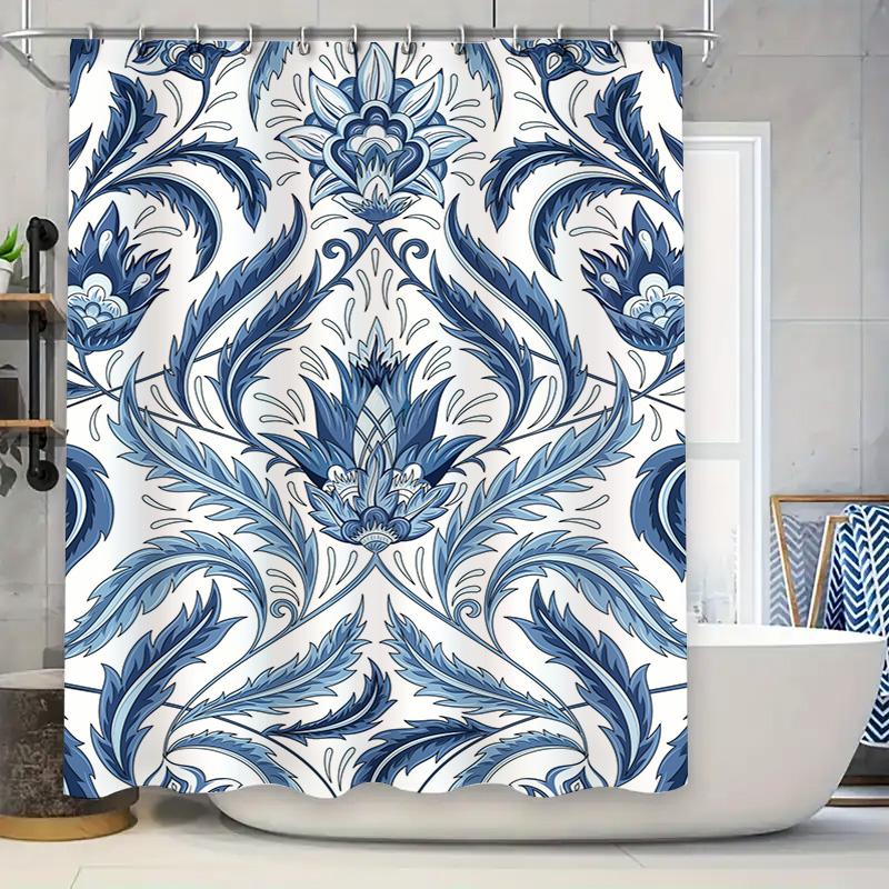Rustic Blue White Floral Shower Curtain For Bathroom Decor Modern Print Fabric Waterproof Bath Mat Cover Decoration W60H190(CM)-1 Pcs
Rustic Blue White Floral Shower Curtain For Bathroom Decor Modern Print Fabric Waterproof Bath Mat Cover Decoration W60H190(CM)-1 Pcs