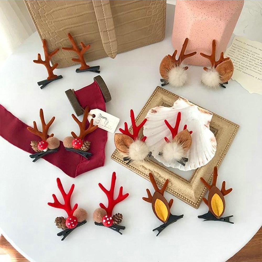 Headwear Hair Accessories Side Clip Bangs Clip Women Barrettes Christmas Hair Clips Antler Hairpins
Headwear Hair Accessories Side Clip Bangs Clip Women Barrettes Christmas Hair Clips Antler Hairpins