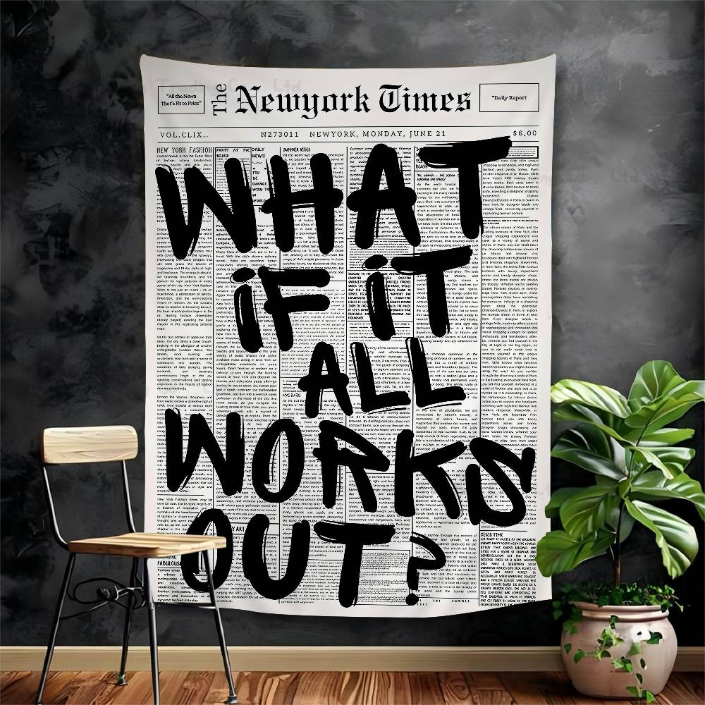 Retro Newspaper Pink Popular Quote Print Cartoon Tapestry Wall Hanging Decoration Household Home Decor 74x94cm(29x37in)
Retro Newspaper Pink Popular Quote Print Cartoon Tapestry Wall Hanging Decoration Household Home Decor 74x94cm(29x37in)