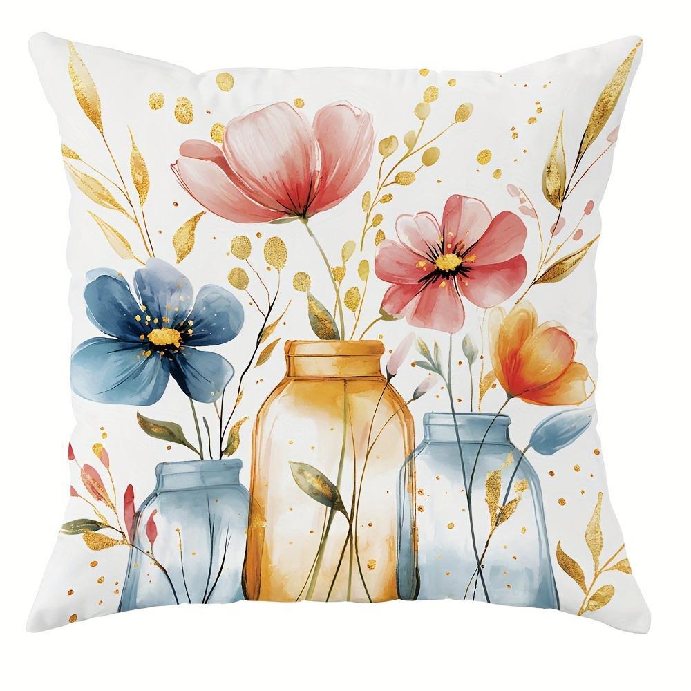 Watercolor Flower Vase Pillow Cases - Golden Accents DecorLiving room sofa cushion cover, bedroom room decoration 16x16Inch
Watercolor Flower Vase Pillow Cases - Golden Accents DecorLiving room sofa cushion cover, bedroom room decoration 16x16Inch