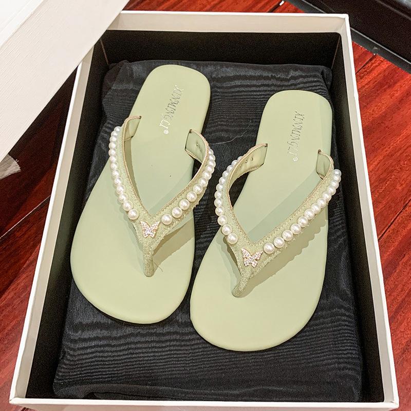 Gentle temperament exquisite pearl flip-flops women s summer seaside beach pinch slips light and comfortable flat-bottomed cool slippers 40 зелёный
Gentle temperament exquisite pearl flip-flops women s summer seaside beach pinch slips light and comfortable flat-bottomed cool slippers 40 зелёный