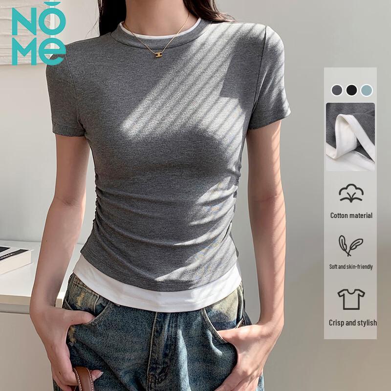 NOMe Women s Fake Two-Piece Slim Fit T-Shirt XL
NOMe Women s Fake Two-Piece Slim Fit T-Shirt XL