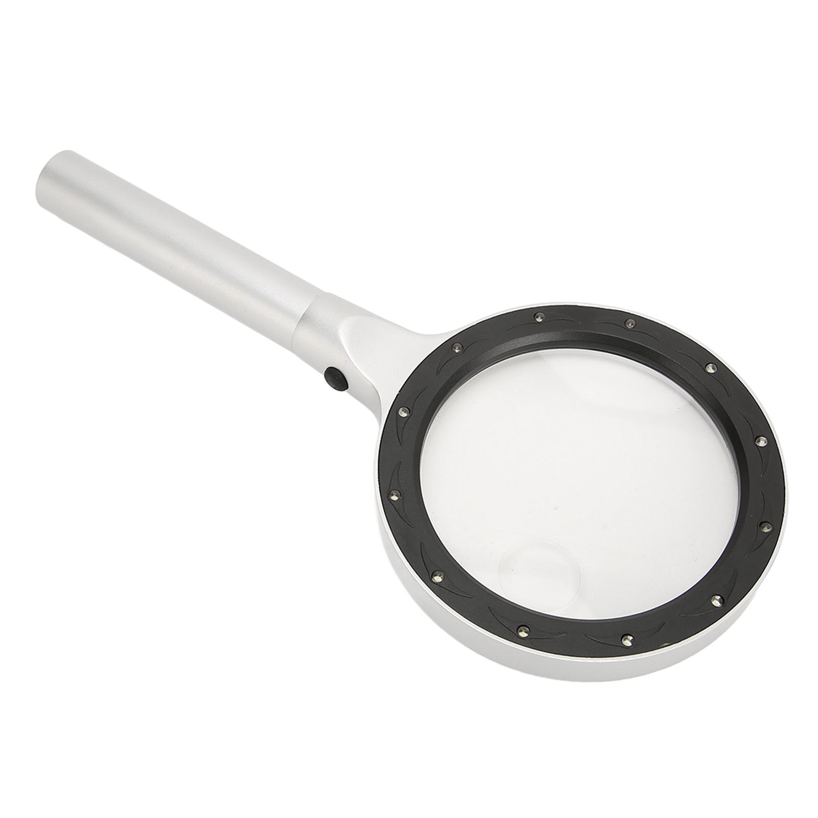 Magnifying Glass with 12 LED Lights 5X 10X Lighted Large Magnifying Glass Handheld Two Brightness Level Magnifier
Magnifying Glass with 12 LED Lights 5X 10X Lighted Large Magnifying Glass Handheld Two Brightness Level Magnifier