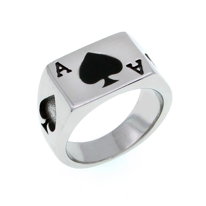 Punk Size 6-14# Silver Color Black Ace of Spades Ring 316L Stainless Steel Classic Poker Heart Letter A Rings 13
Punk Size 6-14# Silver Color Black Ace of Spades Ring 316L Stainless Steel Classic Poker Heart Letter A Rings 13