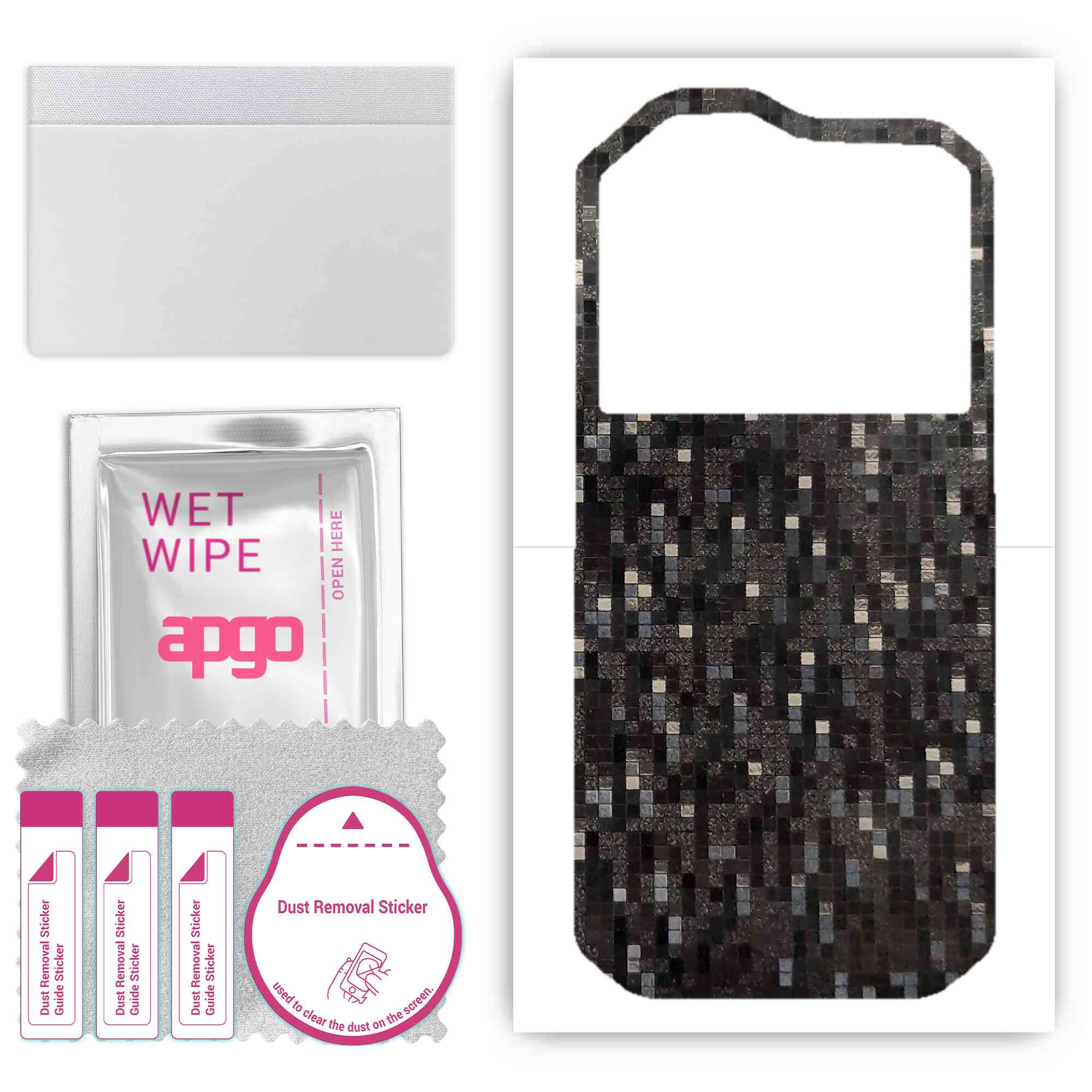 apgo Protective Skin Sticker for the back compatible with Cat S60, Wrap Film, Foil, Vinyl - Pattern Carbon Black Pixel
apgo Protective Skin Sticker for the back compatible with Cat S60, Wrap Film, Foil, Vinyl - Pattern Carbon Black Pixel
