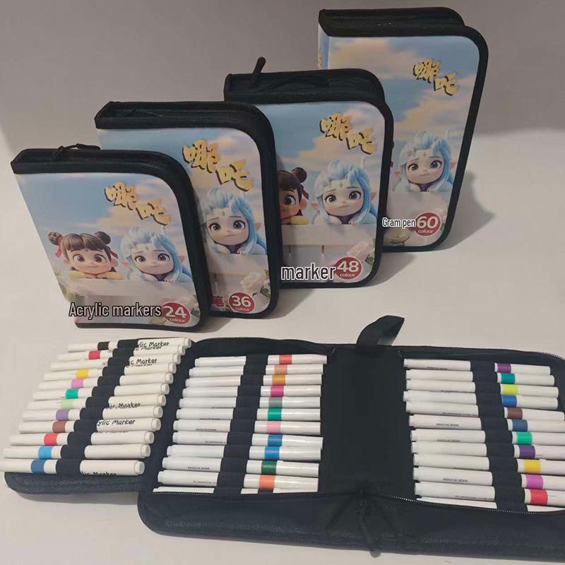 Многофункциональный пенал в стиле Нечжи: Сумка для хранения маркеров и акварельных ручек для ученика начальной школы 24 slots
Многофункциональный пенал в стиле Нечжи: Сумка для хранения маркеров и акварельных ручек для ученика начальной школы 24 slots