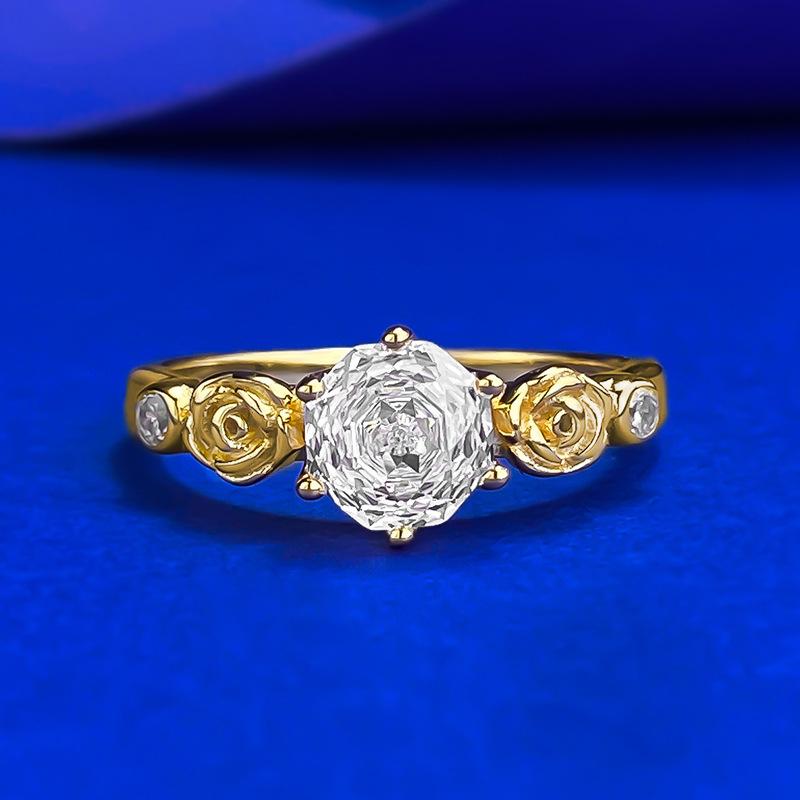 Jewelry One Carat Rose Wreath Diamond Ring Female Simulation Light Luxury High Sense Rose Cut Ring Beautiful Wedding Ring No. 9
Jewelry One Carat Rose Wreath Diamond Ring Female Simulation Light Luxury High Sense Rose Cut Ring Beautiful Wedding Ring No. 9
