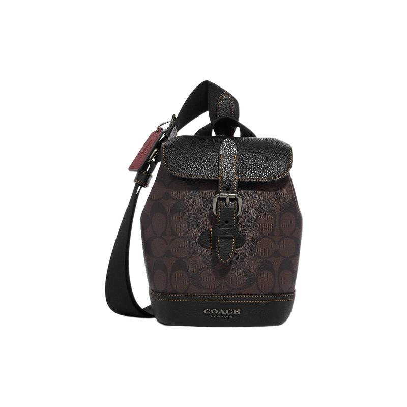 COACH handbag Hudson 15 snap-fastening internal multi-function pocket Signature coated canvas and natural pebbled leather Mini Men s Mahogany чорний
COACH handbag Hudson 15 snap-fastening internal multi-function pocket Signature coated canvas and natural pebbled leather Mini Men s Mahogany чорний