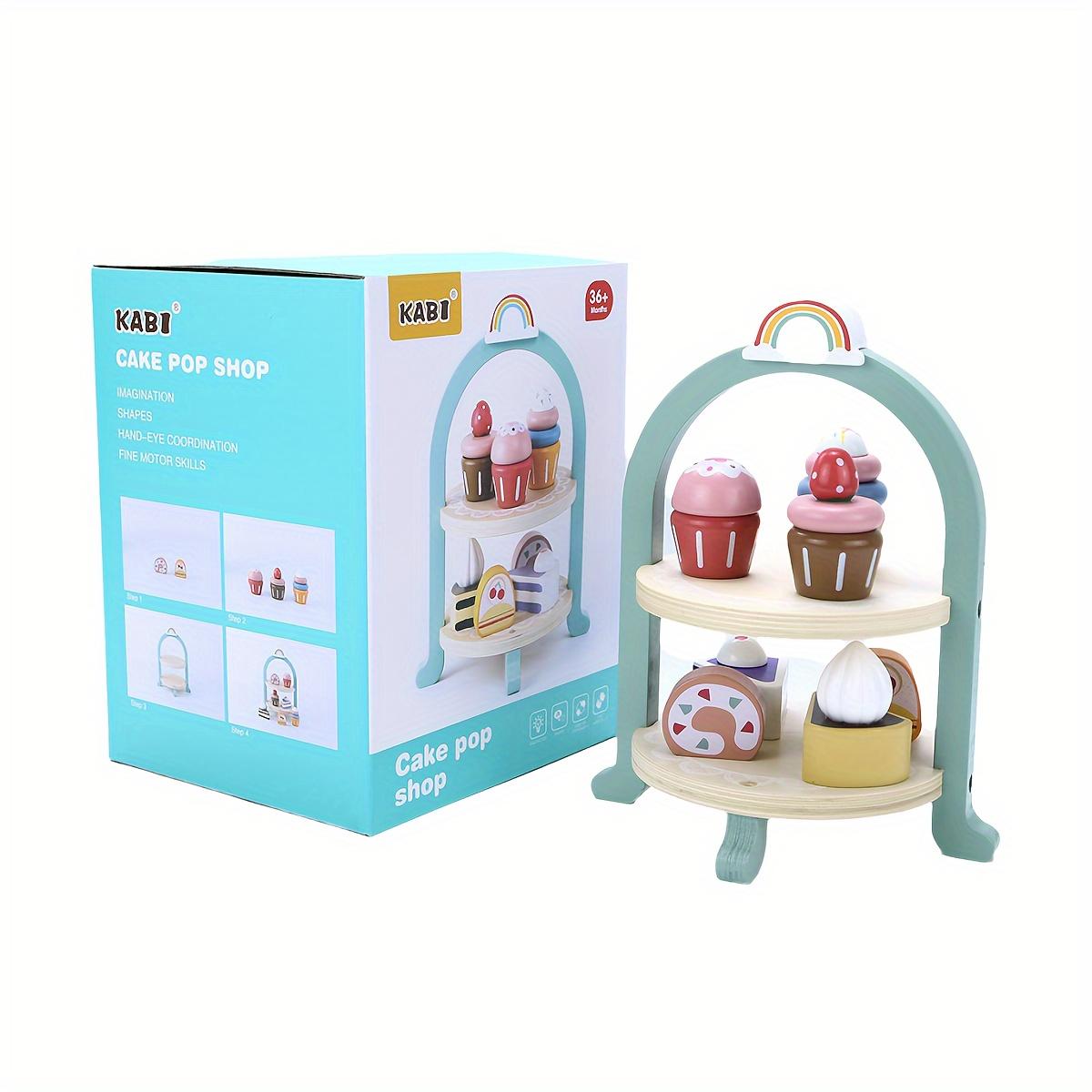 Wooden Cake Stick Shop Toy Set - 8 Pieces Pretending to Play with Food Toys with Multi-Layer Dessert Towers - Educational Kitchen Role Playing Set Cake shop
Wooden Cake Stick Shop Toy Set - 8 Pieces Pretending to Play with Food Toys with Multi-Layer Dessert Towers - Educational Kitchen Role Playing Set Cake shop