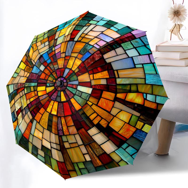 1pc Colorful Stained Umbrella - Automatic Open/Close, Portable Folding Umbrella with 8-Rib Sturdy Frame, Durable Iron & Plasti Iron&8K
1pc Colorful Stained Umbrella - Automatic Open/Close, Portable Folding Umbrella with 8-Rib Sturdy Frame, Durable Iron & Plasti Iron&8K