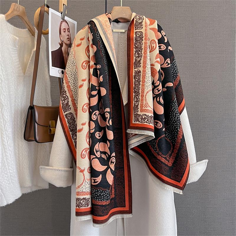 Роскошный шарф с цветочным принтом для женщин, теплые зимние кашемировые шарфы из пашмины, шали, женские толстые одеяла, платки 65x185cm
Роскошный шарф с цветочным принтом для женщин, теплые зимние кашемировые шарфы из пашмины, шали, женские толстые одеяла, платки 65x185cm