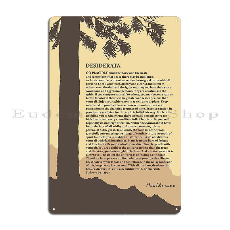 Desiderata Max Ehrmann Typography Print 4 Literary Poster Metal Sign Wall Cave Club Bar Garage Designer Tin Sign Poster 40x30cm
Desiderata Max Ehrmann Typography Print 4 Literary Poster Metal Sign Wall Cave Club Bar Garage Designer Tin Sign Poster 40x30cm