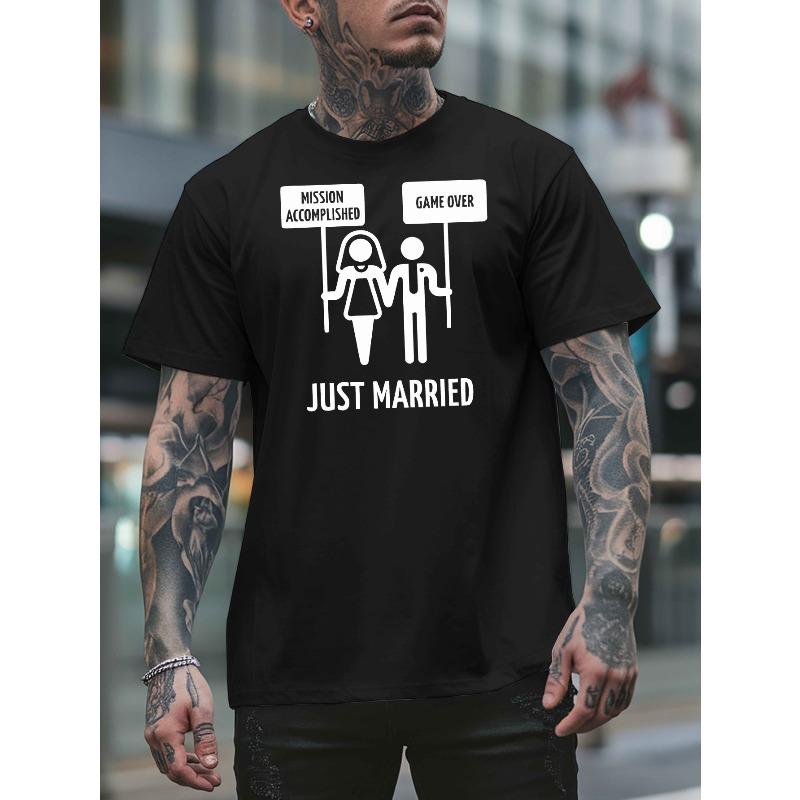 European Size Mission Accomplished Game Over Just Married Graphic Men s T-Shirt - Humorous Wedding & Gamer Design, Lightweight Summer Short Sleeve 4XL чорний
European Size Mission Accomplished Game Over Just Married Graphic Men s T-Shirt - Humorous Wedding & Gamer Design, Lightweight Summer Short Sleeve 4XL чорний